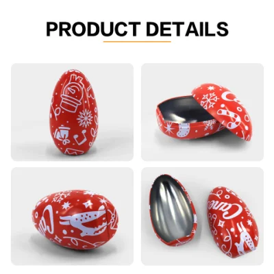 Confezione regalo di cioccolato vuoto Confezione regalo a forma di uovo scatola di stagno Pasqua Uovo di stagno