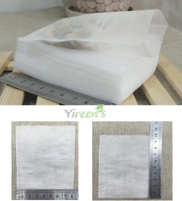 Sacchetti filtranti biodegradabili in fibra di mais PLA Heat Sealing (60 x 80 mm), senza cordoni
