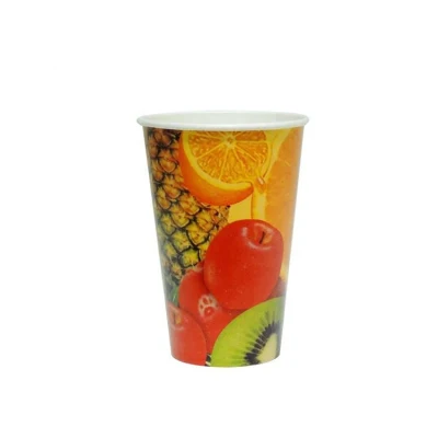 Tazze di carta fredda per bevande fredde ghiacciate caffè succo di tè Smoothie Bubble Boba Frappuccino, monouso e resistenti alla crack