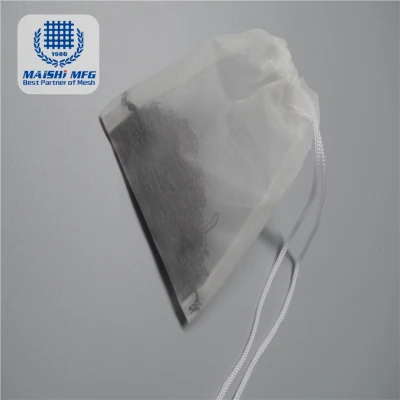 Sacchetti in rete con filtro in nylon bianco per alimenti