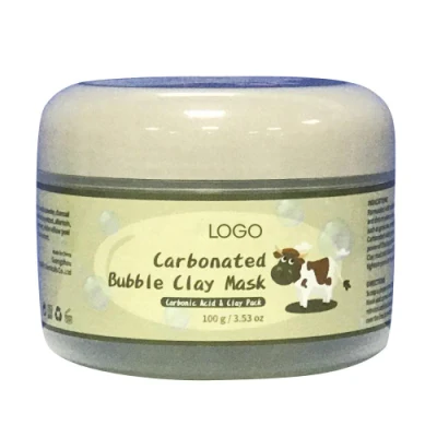 Poro profondo piggy lattiginoso carbonatato bolla viso Aloe vera Clay Cura del viso