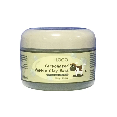 Poro profondo piggy lattiginoso carbonatato bolla viso Aloe vera Clay Cura del viso