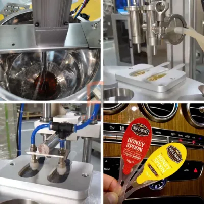 Macchina per impacchettamento automatico in plastica 10g 15g 20g di cucchiaino di miele liquido Riempitrice