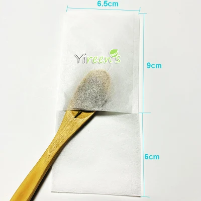 Sacchetti da tè in carta da filtro monouso Flip Design, con design anteriore corto e posteriore lungo, formati personalizzati, senza fazzoletto