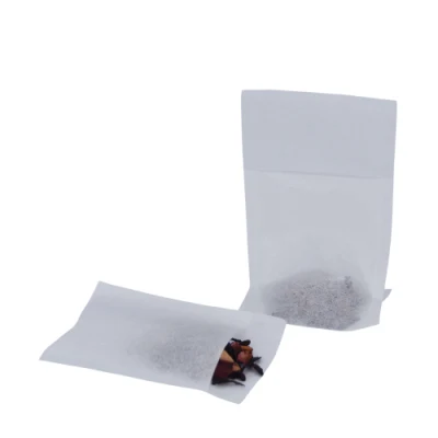 Sacchetti da tè in carta da filtro monouso Flip Design, con design anteriore corto e posteriore lungo, formati personalizzati, senza fazzoletto
