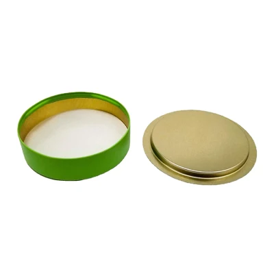 Contenitore per imballaggio in metallo per vendita a caldo grado alimentare bello piccolo Eco Scatole di lattoni Matcha vuote a tenuta d&prime;aria