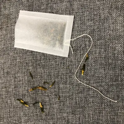 Sacchetto da tè vuoto con cordino in carta da 6*8cm personalizzato e termosaldante Nessun tag