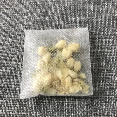 Sacchetto da tè vuoto in fibra di mais termosaldante da 5.5*7cm senza etichetta per Tè verde