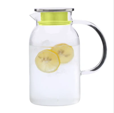 Caraffa da tè in vetro da 1.6 litri con coperchio coperto Caraffa acqua