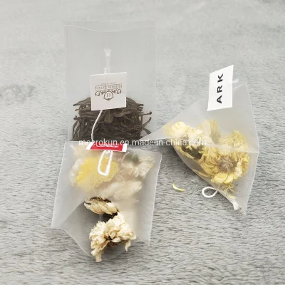 Termosaldatura 5.8*7cm 6.5*8cm Nylon/PLA Pyramid Triangle tè vuoto caffè Sacchetto filtrante biodegradabile