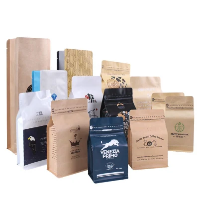 Foglio di alluminio plastica Ziplock vuoto riso caffè fagioli tè vuoto Biscotti chips confezionamento sicuro sacchetto confezionamento