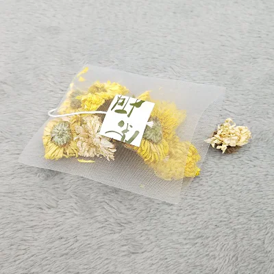 Sacchetti per tè biodegradabili vuoti in fibra di mais con Stringa per imballaggio tè