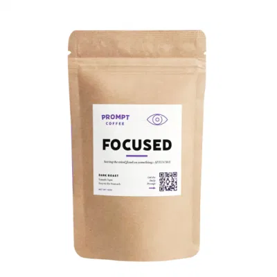 Buste di supporto Kraft biodegradabili stampate digitali con chiusura a zip Confezione Per sacchetto di tè e caffè