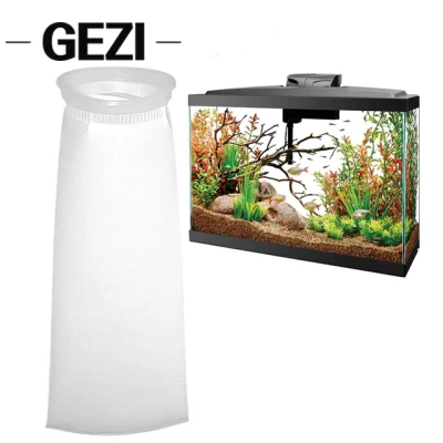 Nylon Mesh Aquarium Fish Tank Pond Filter Supplies Media zip Strumento sacca rete