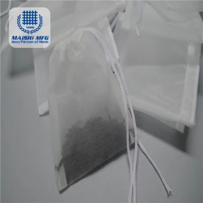 Sacchetti in rete con filtro in nylon bianco per alimenti