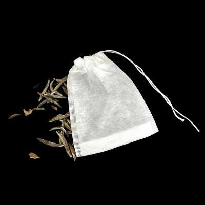 Sacchetto per tè in fibra di mais con straccio