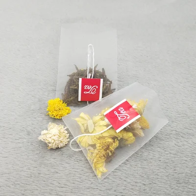 Confezione del tè sacchetto filtro sacchetto di zuppa fatto in casa tè triangolare in nylon Sacchetto per tè monouso termosaldato