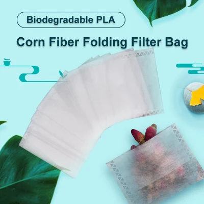 Sacchetti per filtri in fibra di mais ripiegati da 55 x 60 mm