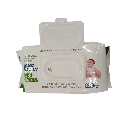 Prodotti per bambini con asciugamani bagnati per la pulizia morbida in cotone 80PCS/Pack di migliore qualità Panni in cotone biologico monouso 100% bambù biodegradabile Confezione singola