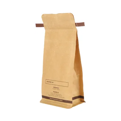 Sacchetto di imballaggio per chicche di caffè vuote Kraft biodegradabile