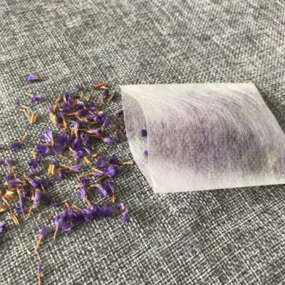Sacchetto da tè vuoto in fibra di mais termosaldante da 5.5*7cm senza etichetta per Tè verde