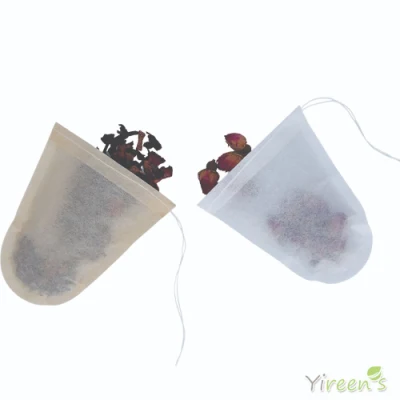 Sacchetti monouso per filtro tè in carta per macchina da caffè a forma di U, con stringhe, facili da chiudere e portatili (dimensioni 80 x 90 mm)