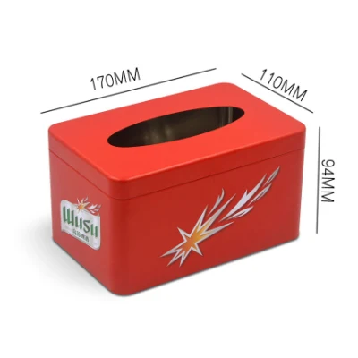 Contenitore per tissue hold rettangolare per tovaglioli vuoto personalizzato, in metallo, stagno Scatola per tessuto