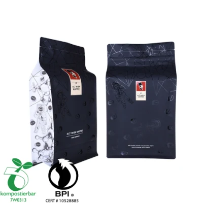Sacchetto con chiusura a zip a fondo piatto per caffè bio per foglie di tè