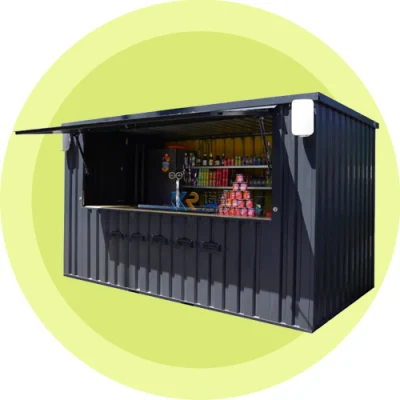 Nuovo ristorante con bar e caffetteria, 2023 PIEDI, 40 PIEDI, con contenitore rimovibile Confezione piatta Luxury Container Bar