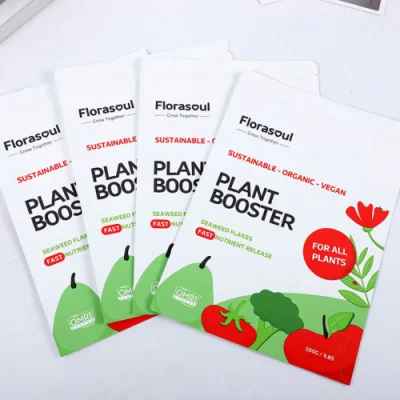 Carta Kraft bianca personalizzata biodegradabile Stand up Ziplock tè alimentare Sacchetti per imballaggio
