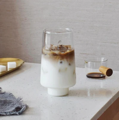 Tazza da caffè in vetro vintage con design a albero per la colazione Nuove tazze per bere ghiacciate
