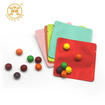 Pellicola di alluminio con pellicola stampata opaca Mini con tre guarnizioni laterali Sacchetti per il caffè