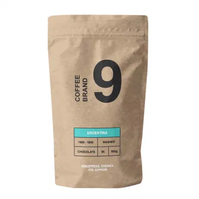 Buste di supporto Kraft biodegradabili stampate digitali con chiusura a zip Confezione Per sacchetto di tè e caffè