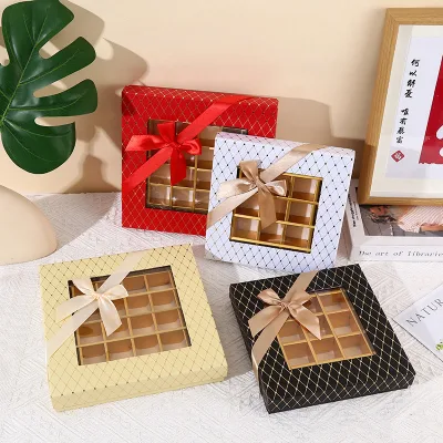 Scatola di confezionamento cioccolato di alta qualità e bella con strisce decorative E archi