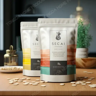 Dado a strappo personalizzato Spici per cereali confezionamento alimentare Ziplock Pouch DOYPACK Sacchetti sigillata a caldo resistente all&prime;umidità Custodia con finestra