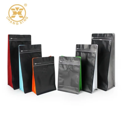 Stampa di logo in mescola termosaldabile China Factory personalizzata Sacchetto per tè/caffè con chiusura piatta in alluminio Inferiore