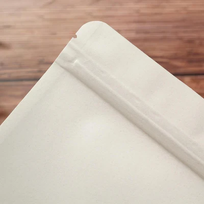 Sacchetti per imballaggio caffè vuoto compostabili personalizzati Kraft con valvola E zip per caffè