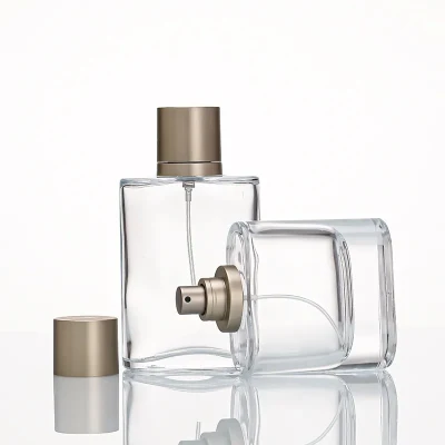 Flacone per profumi quadrato di alta qualità da 30 ml 50 ml 100 ml vuoto privato Etichetta Logo personalizzato flacone di profumo