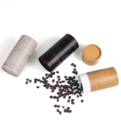 Firstsail Factory imballaggio personalizzato di tè in polvere di fagioli di caffè in scatola Contenitore di Natale per alimenti tubo in carta cilindro per cioccolato