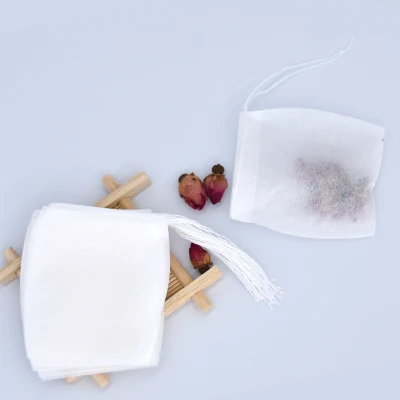  Filtri da tè in carta monouso Creative Shape Empty per alimenti, con stringhe Filettatura bianca colore 100 PZ/sacchetto