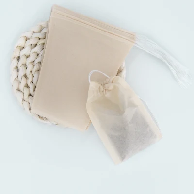 Sacchetto di carta da tè senza cloro per filtro trapezoidale, in carta canapa di Manila, etichette personalizzate per lattine, può essere biodegradabile componibile