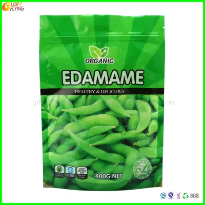 Sacchetto per finestra in piedi in carta Kraft biodegradabile Spice/insalata/salsa/caramella/caffè/sacchetti di plastica/alimenti Sacchetto con zip per imballaggio con zip grado BPA
