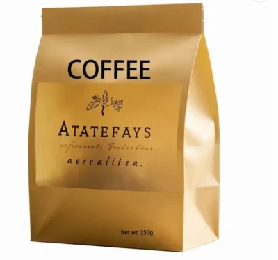 Confezione colorata OEM Tea Standing Dry Custom Printing 250 grammi Sacchetto per il caffè con supporto per macchina da caffè in lamina di sacco