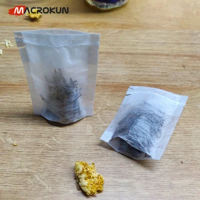 Confezionamento per alimenti filtro da tè biodegradabile PLA in fibra di mais vuoto Borsa con stringa interna nascosta