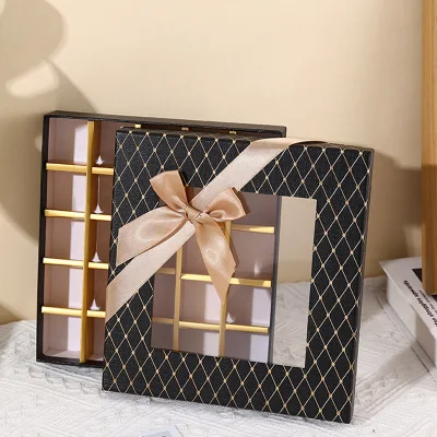 Scatola di confezionamento cioccolato di alta qualità e bella con strisce decorative E archi