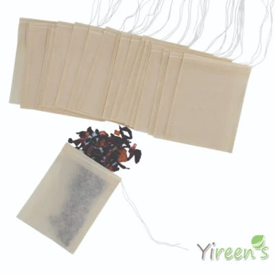 50 x 70 mm monouso marrone sacchetto per tè non sbiancato Manila canapa filtri tè con corde, Personalizza tag