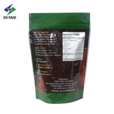 Nuovo tipo Stand up biodegradabile Food Sealing sacchetto con zip personalizzato Confezione colorata con astuccio per tè al caffè