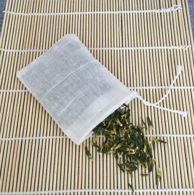 10*15cm sacchetto di cotone in filato ecologico personalizzato con Stringa