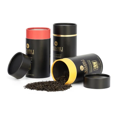 Scatola di confezionamento con tubo cilindrico in carta da tè di caffè con stampa personalizzata Confezione di tubi di cartone rotondi eco-compatibile
