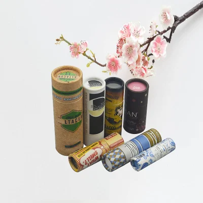 Firstsail scatola cilindri in cartone personalizzata deodorante per fiori tubo in carta Kraft Confezione con manico per bottiglia d&prime;acqua bagno di fagioli da caffè per alimenti Tè al sale
